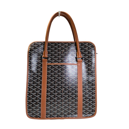 Used GOYARD Goyardine Sac de Voyage Tote Bag Black Brown