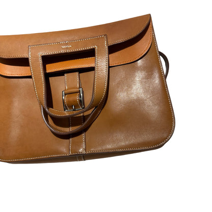 Used HERMES Barenia Calfskin Halzan 31 Handbag Barenia PHW