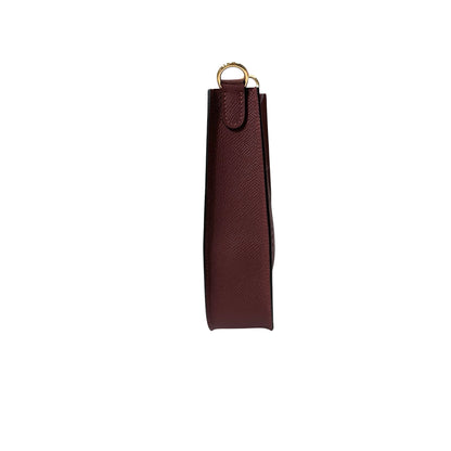 Used Hermès Epsom leather Mini Evelyne Cross Body Bag Red GHW