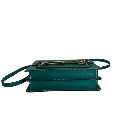 Used HERMES Epsom Roulis Shoulder Bag Green