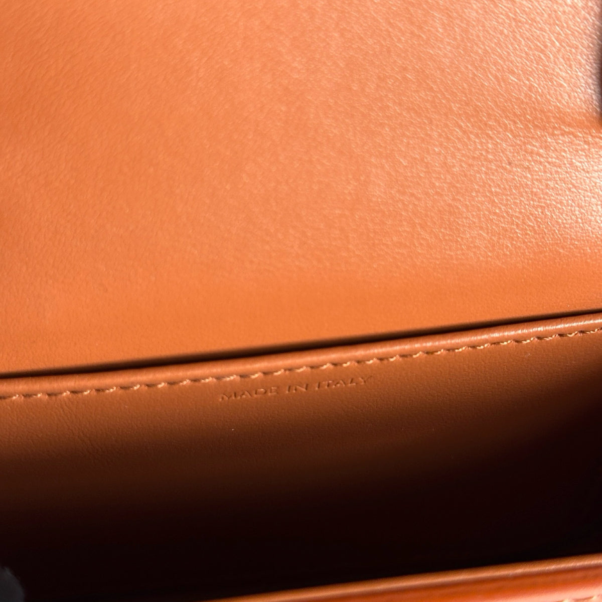 Used CELINE Leather Triomphe Teen Crossbody Bag Brown