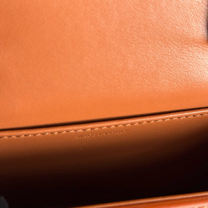 Used CELINE Leather Triomphe Teen Crossbody Bag Brown