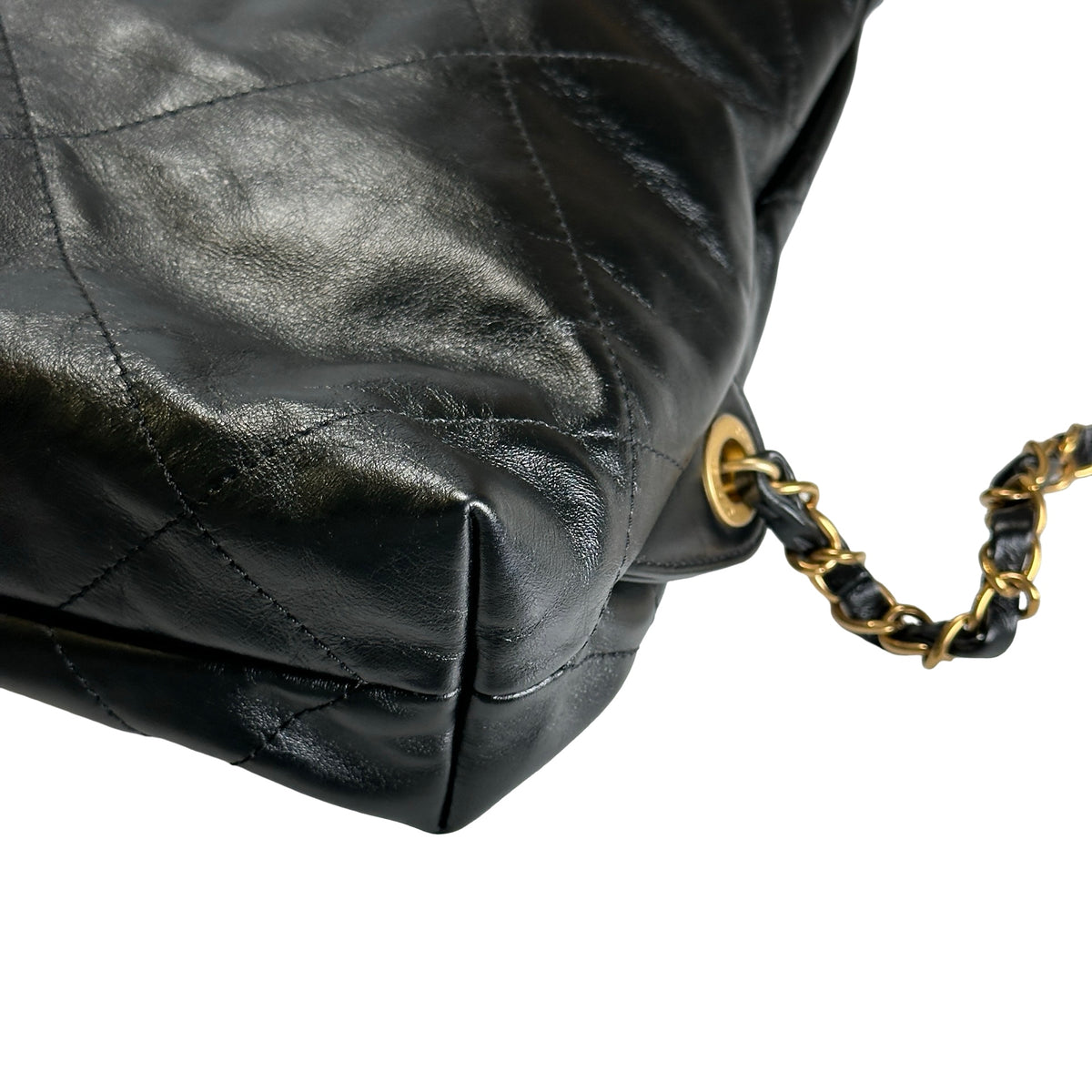 Used CHANEL Quilted Leather Chanel 22 Backpack Backpack Black