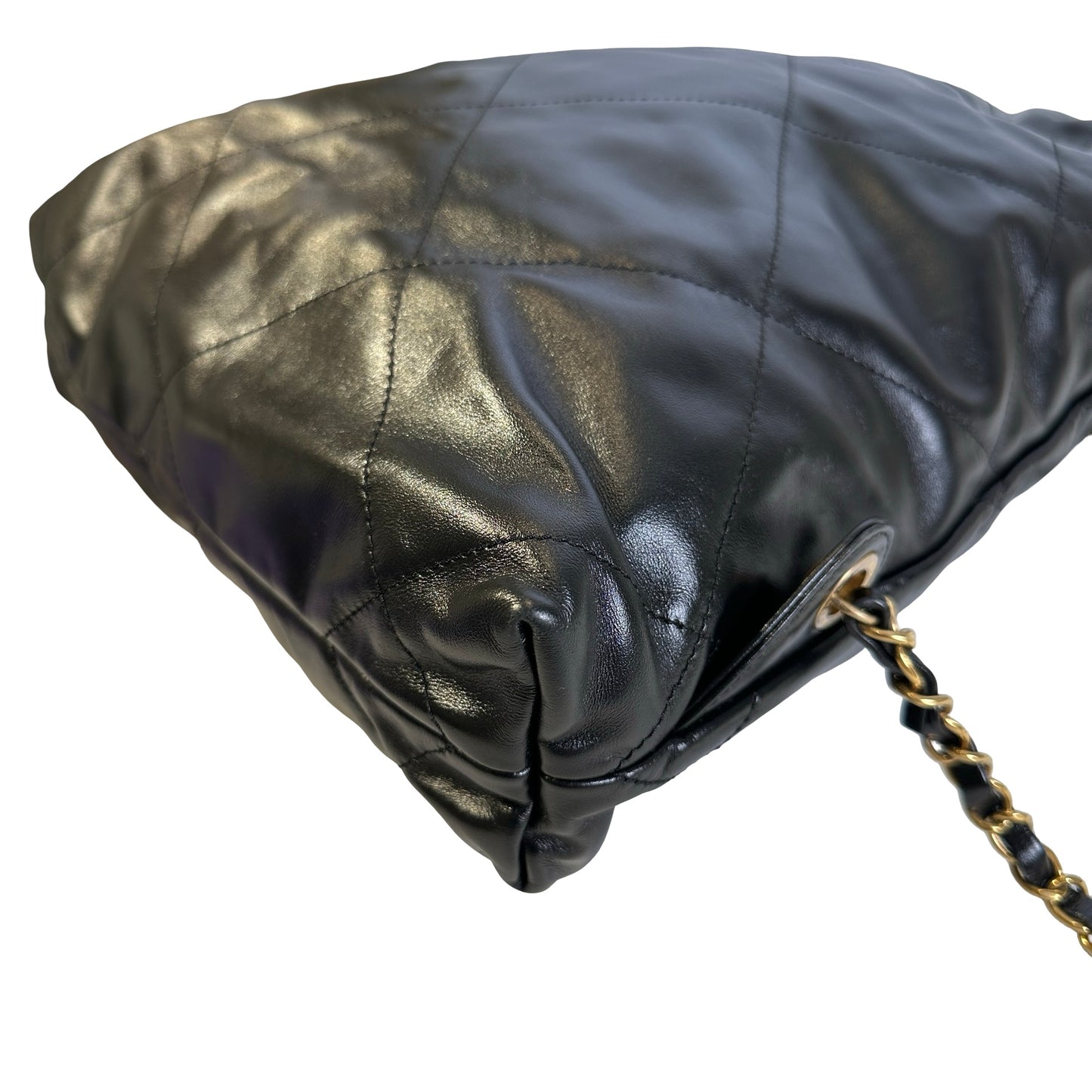 Used CHANEL Quilted Calfskin Chanel 22 Backpack Backpack Black Gold hardware