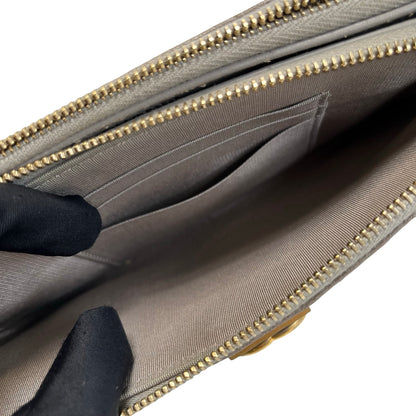 Used CHANEL Quilted Caviar Boy Chanel Zipped Wallet Long wallet Grey Gold
