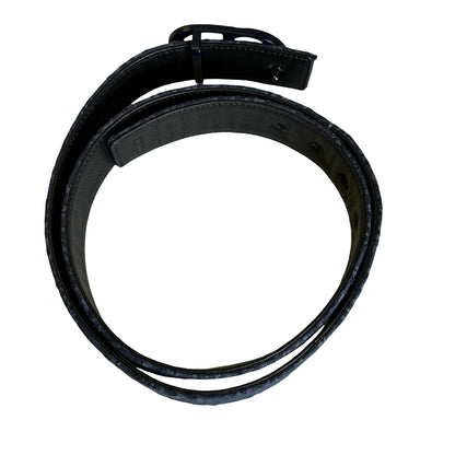 Used DIOR Dior Oblique Jacquard Saddle Belt Belt Navy Black