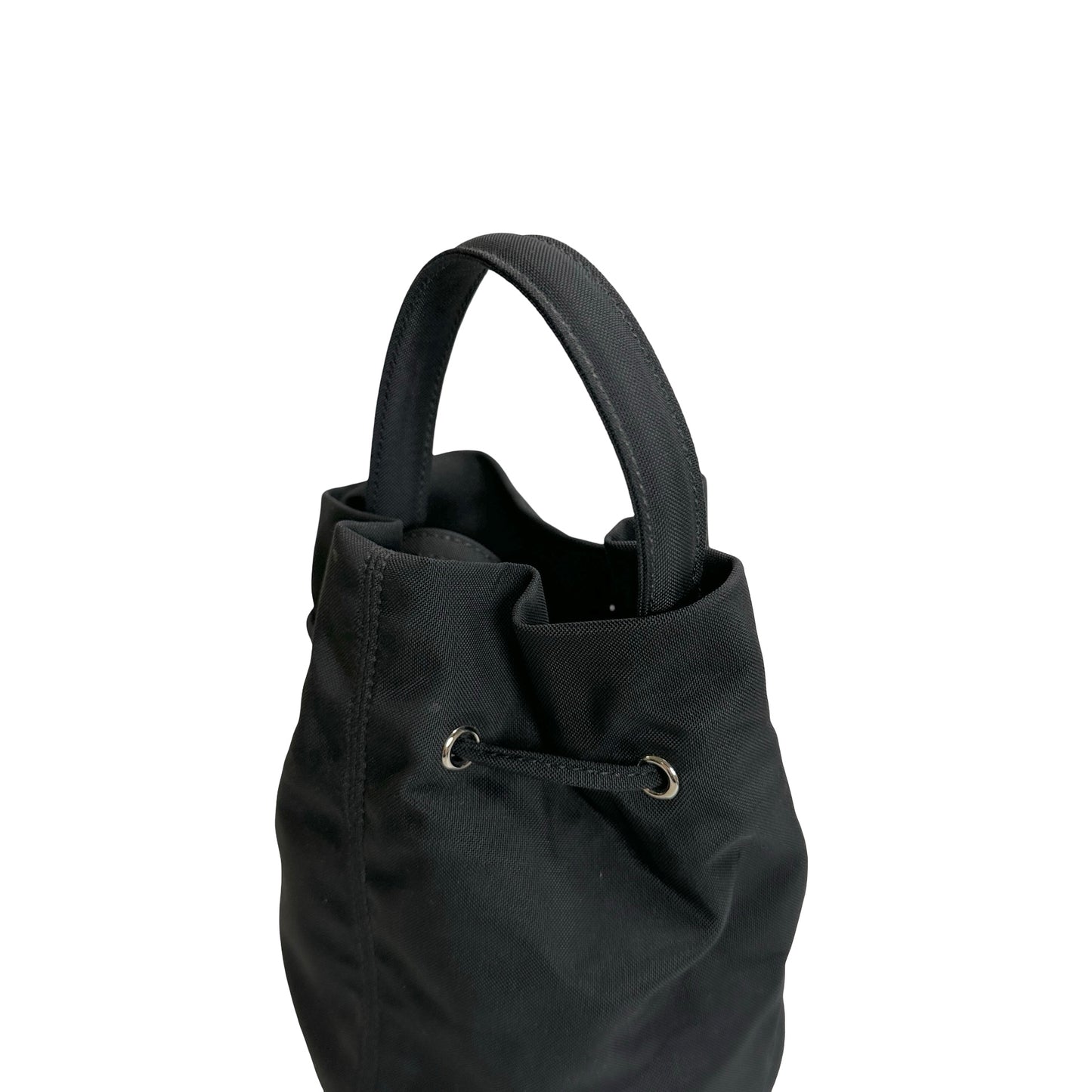Used BALENCIAGA Logo Wheel Drawstring Bag Black Pink