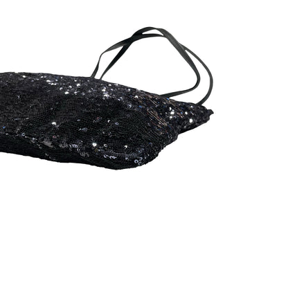 Used MIU MIU sequin bag Tote Bag Black PHW
