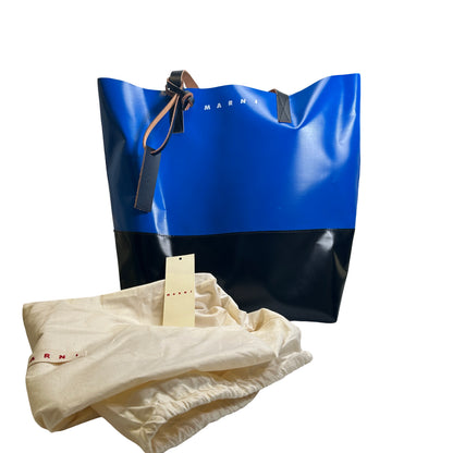 Used MARNI PVC Tote Bag Tote Bag Blue Black