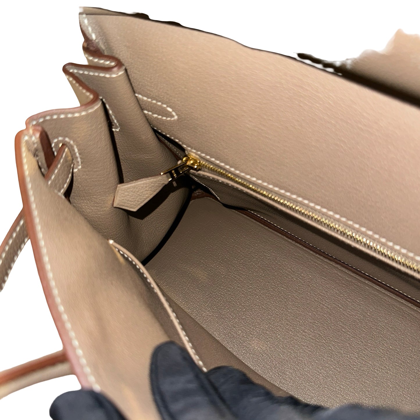 Brand New HERMES Togo Birkin Handbag Etoupe