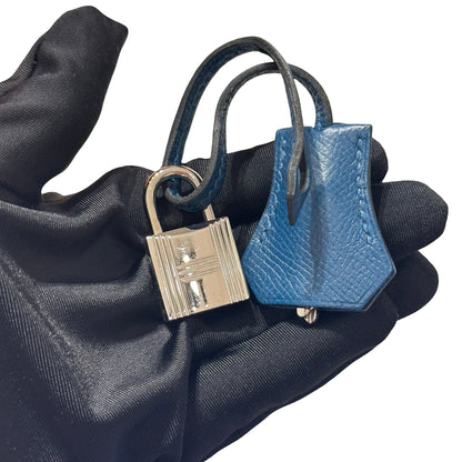 HERMÈS Kelly 28 Two Way Shoulder Bag Blue PHW