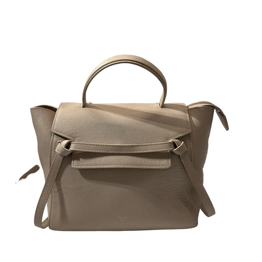 Used Céline Belt Cross Body Bag Beige