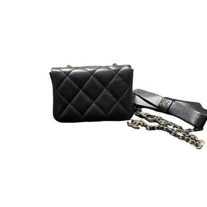 Used CHANEL Mini Bag Black GHW