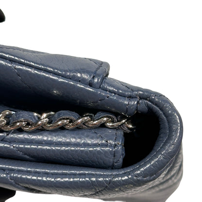 Chanel Caviar Leather FLAP Shoulder Bag Blue PHW