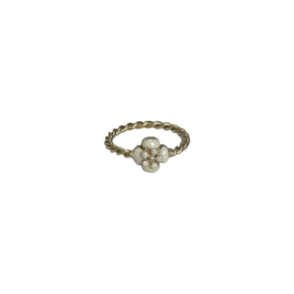 Used CHANEL Rings Ring GHW White