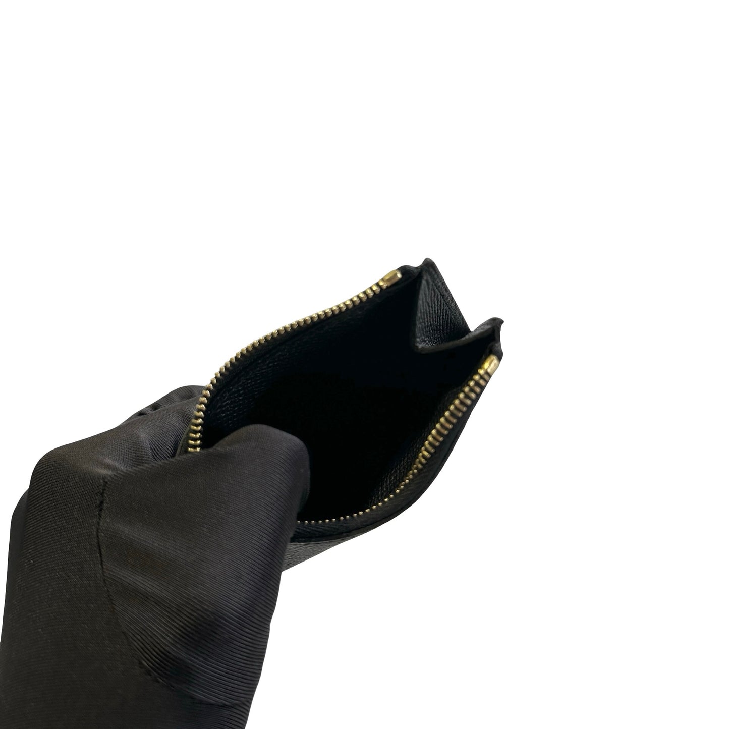 Used HERMES Epsom Constance Slim Wallet Black Gold