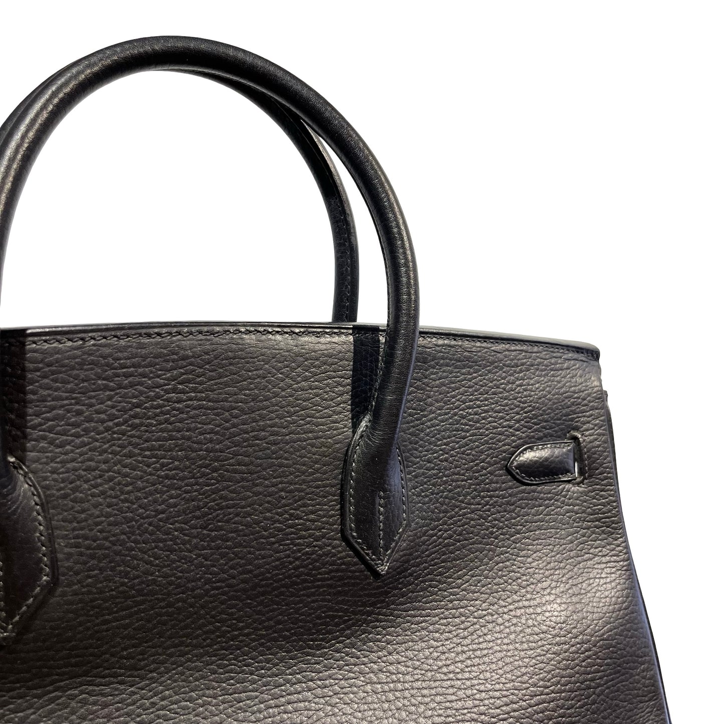 Used HERMES Togo Birkin Handbag Black