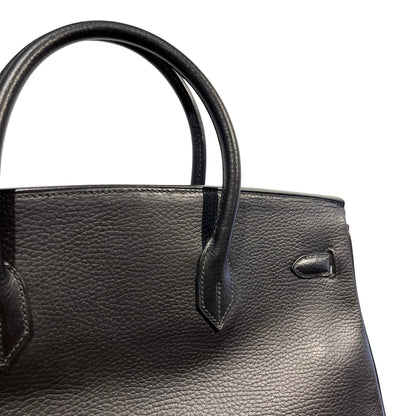 Used HERMES Togo Birkin Handbag Black