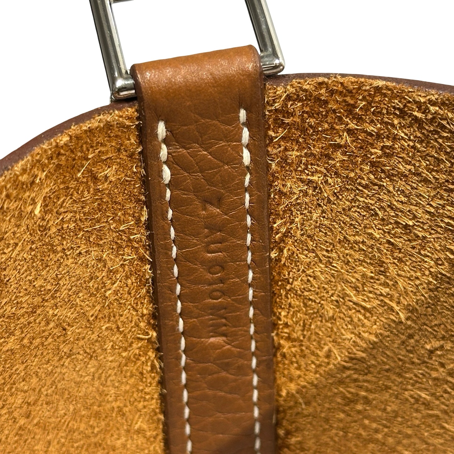 Used HERMÈS Clemence leather Picotin Handbag Brown PHW