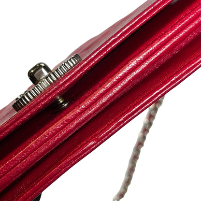 Used CHANEL Quilted Leather Wallet On Chain (WOC) Wallet on chain Red PHW