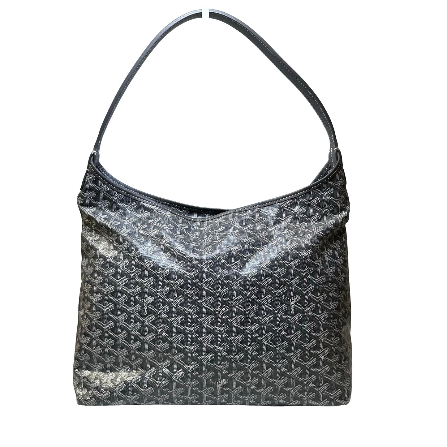 Used GOYARD Goyardine Canvas Rouette Hobo Bag Grey