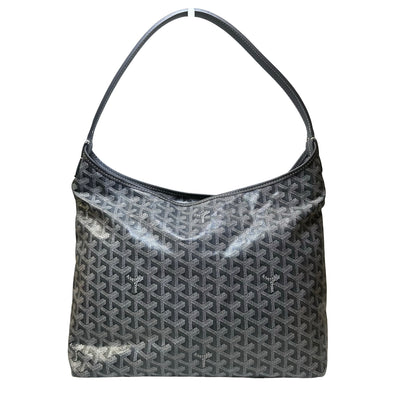 Used GOYARD Goyardine Canvas Rouette Hobo Bag Grey