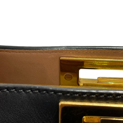 Used FENDI Peekaboo Handbag Black GHW