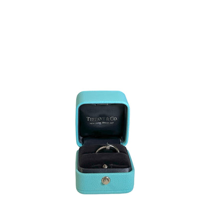 Used TIFFANY & CO. White Gold T 1 Ring Men Ring Silver