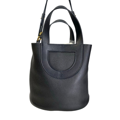 HERMES Clemence Swift In the Loop Bucket Bag Black GHW