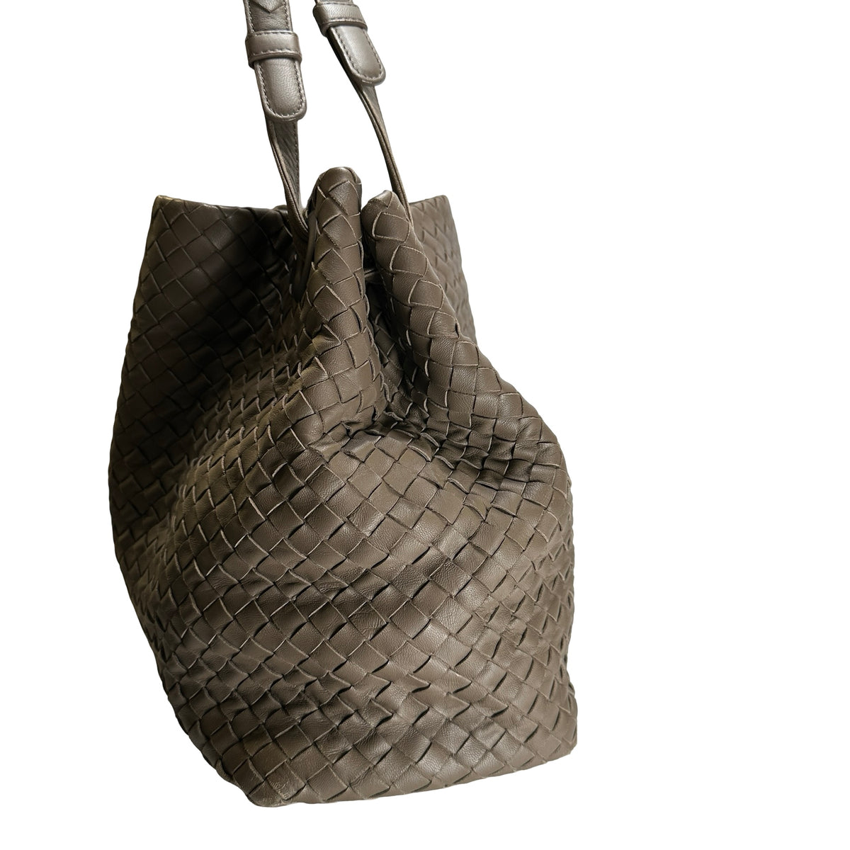 Used BOTTEGA VENETA Intrecciato Intrecciato Shoulder Bag Grey