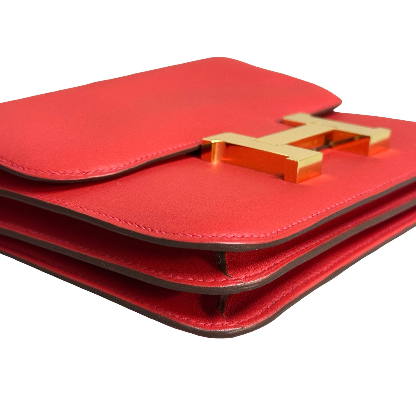 HERMES Swift Mini Constance Crossbody Bag Red GHW