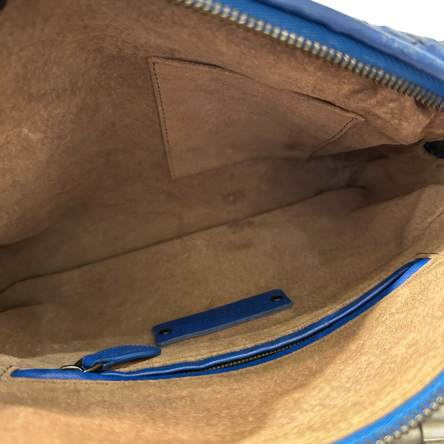 Used Bottega Veneta Shoulder Bag Blue PHW