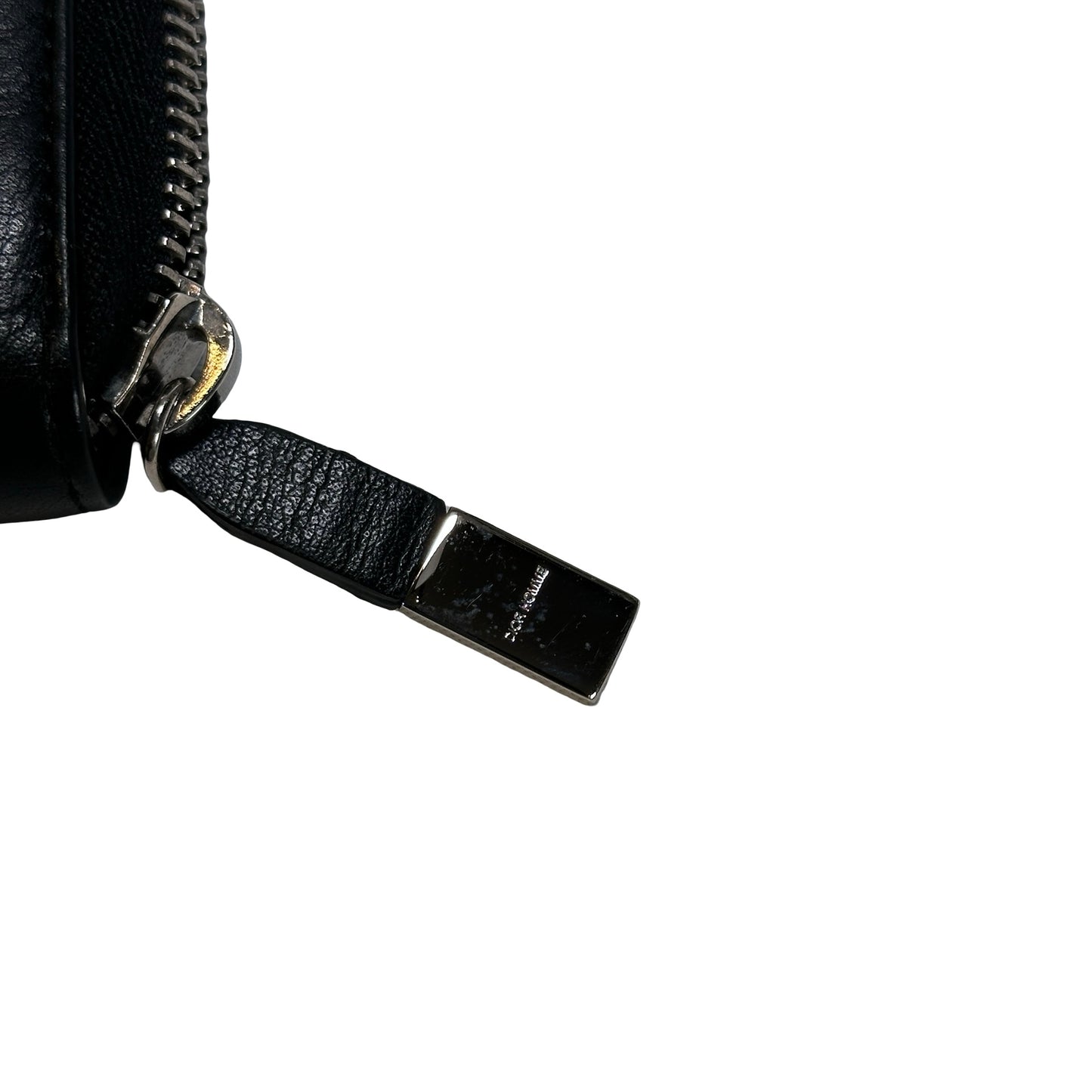 Used DIOR Leather Dior Homme Zipped Wallet Long wallet Black PHW