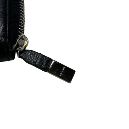 Used DIOR Leather Dior Homme Zipped Wallet Long wallet Black PHW