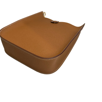 Brand New HERMES Clemence Evelyne Crossbody Bag Gold