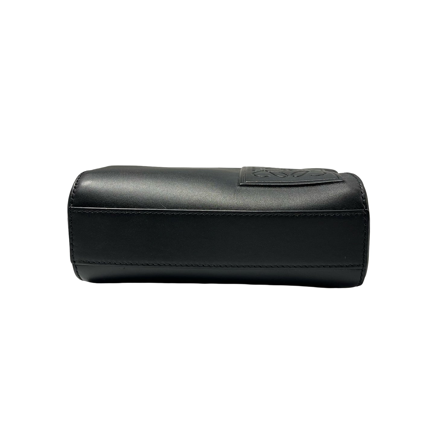 Used LOEWE Calfskin Leather Mini Camera Cross Body Bag Black PHW