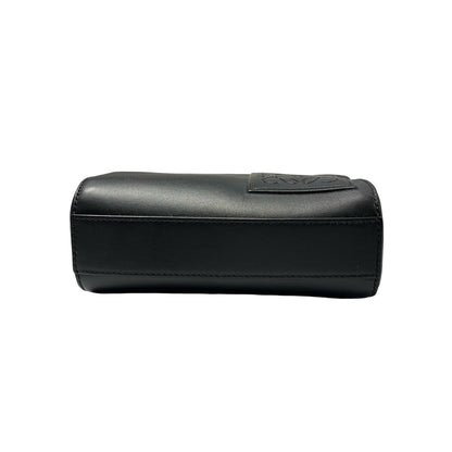 Used LOEWE Calfskin Leather Mini Camera Cross Body Bag Black PHW