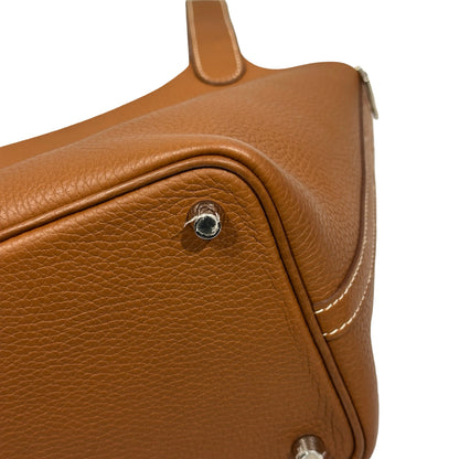 Used HERMÈS Clemence leather Picotin Handbag Brown PHW