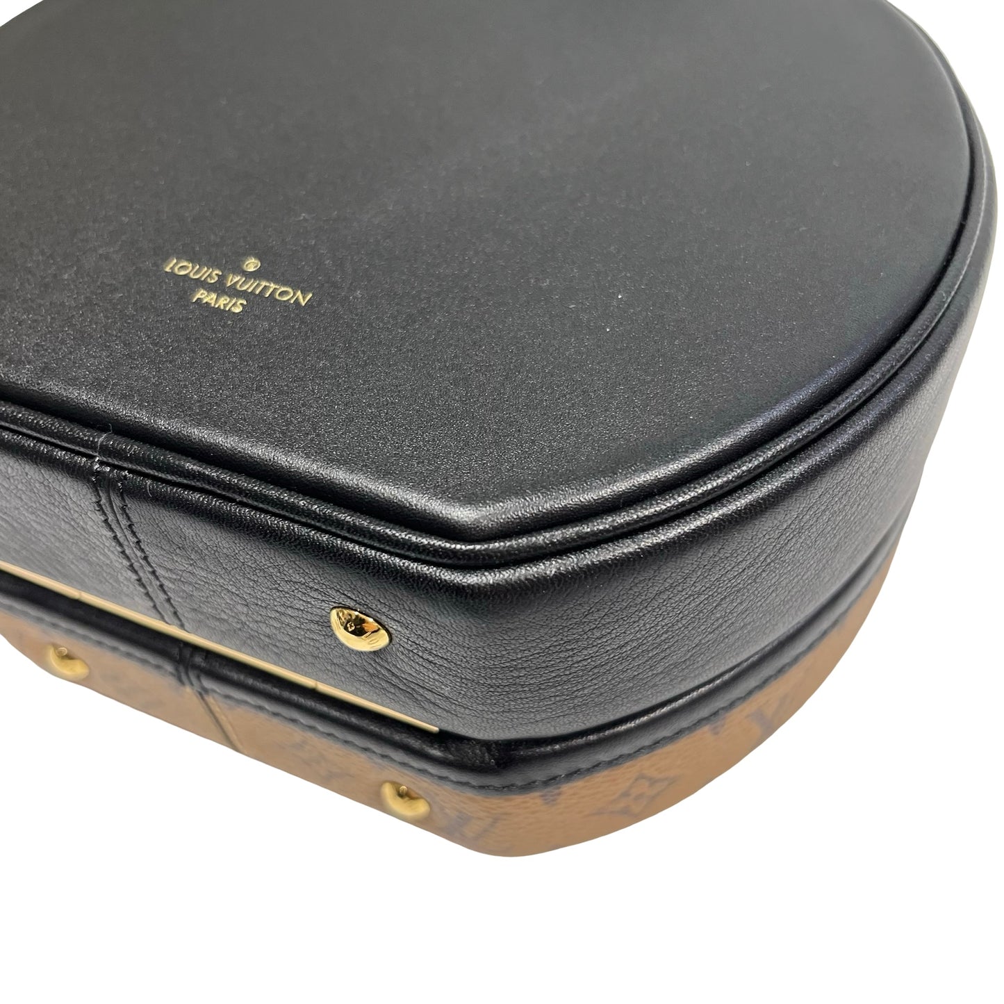Used LOUIS VUITTON Monogram Canvas Petite Boite Box Bag GHW Black