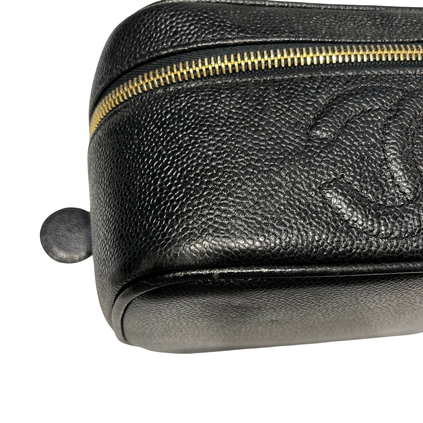 Used CHANEL Vanity Case Shoulder Bag Black GHW