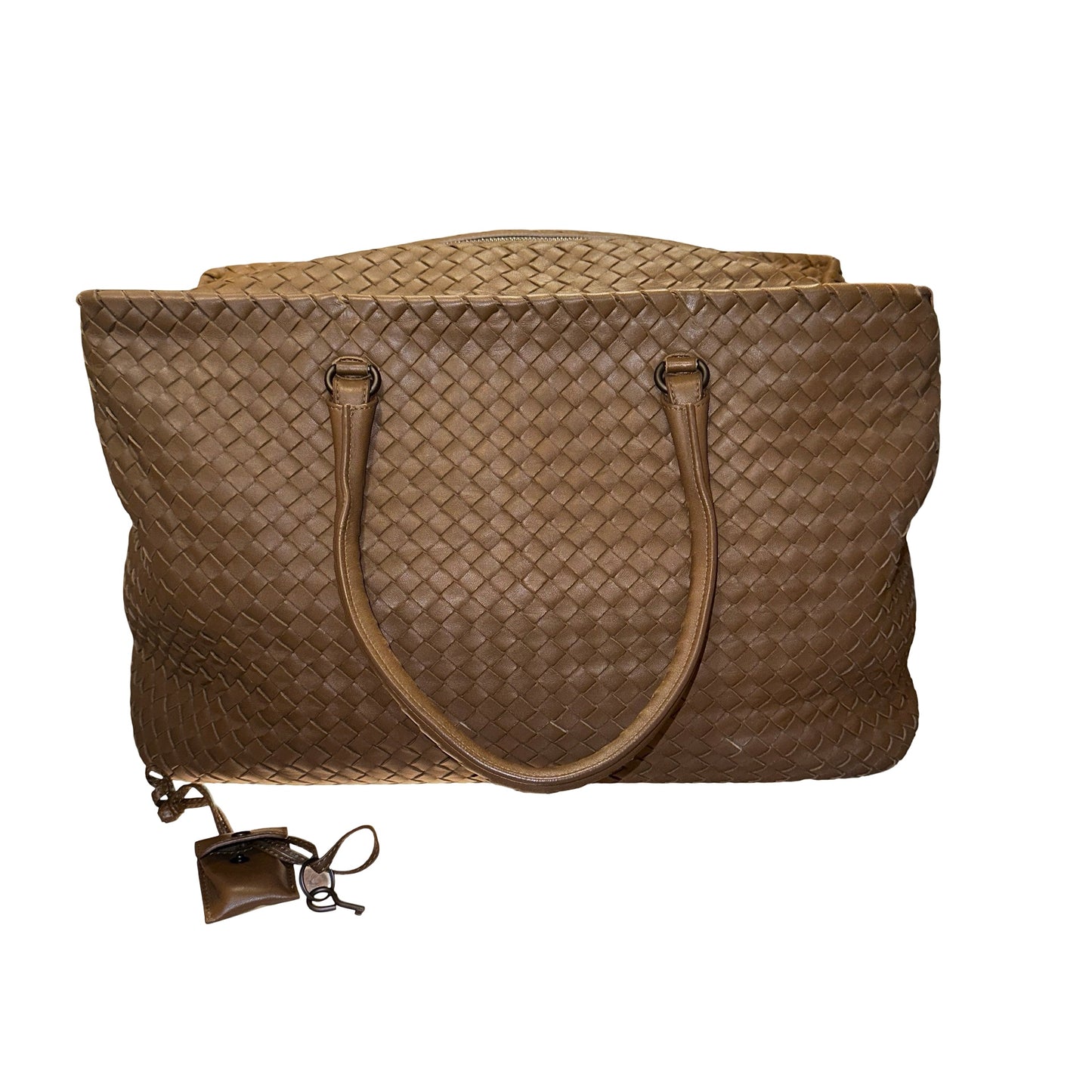 Used BOTTEGA VENETA BRICK TOTE Duffel Bag Brown