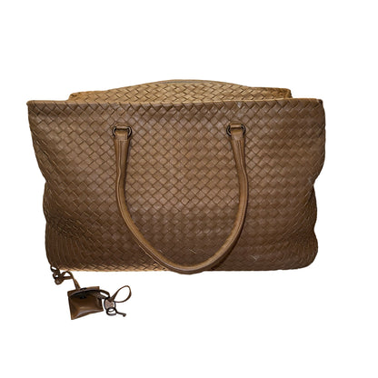 Used BOTTEGA VENETA BRICK TOTE Duffel Bag Brown