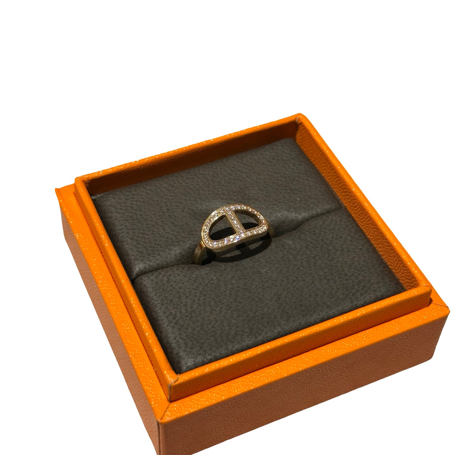 Used HERMÈS CHAINE D'ANCRE CONTOUR RING Ring GHW