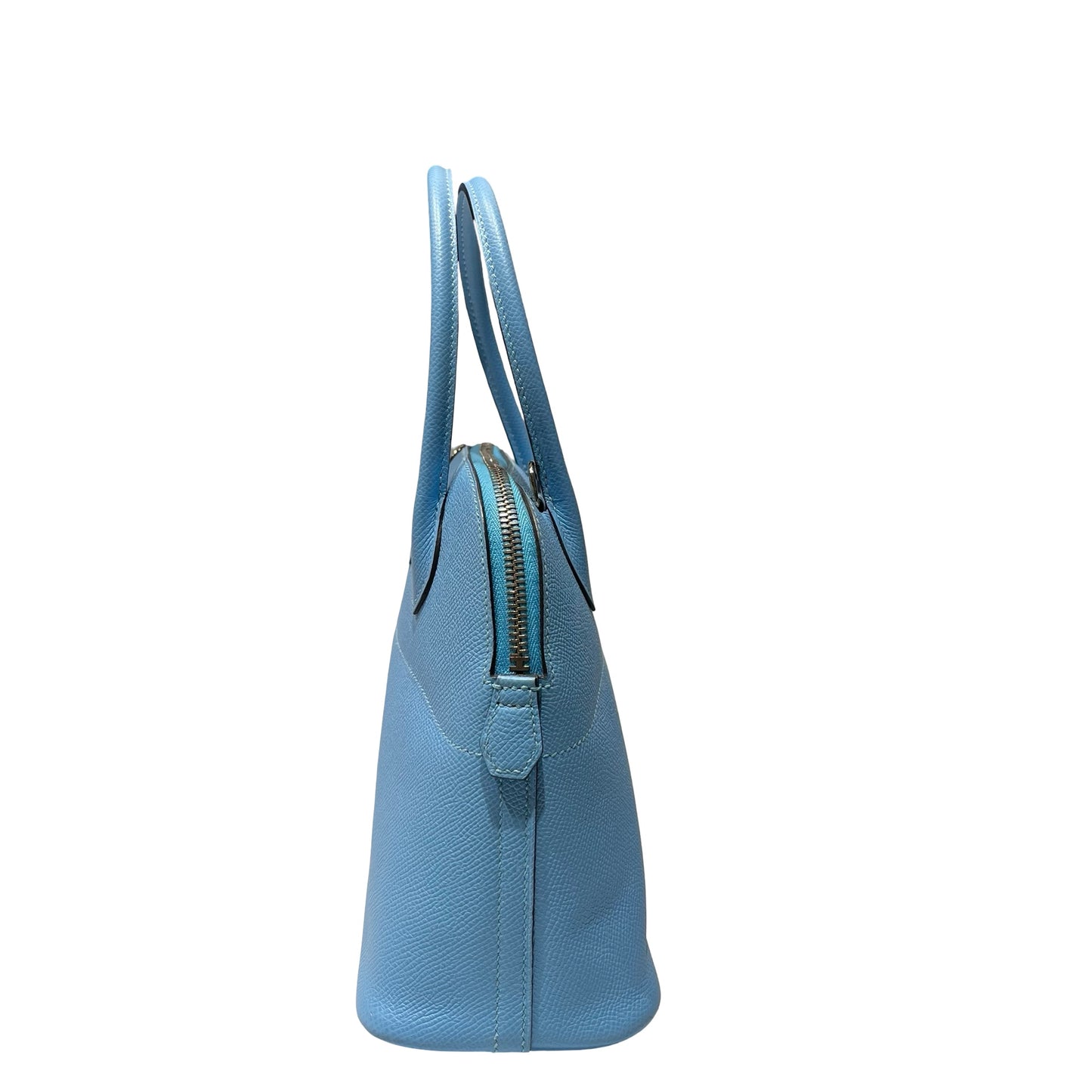 Used HERMÈS BOLIDE 27 Two Way Shoulder Bag Blue PHW