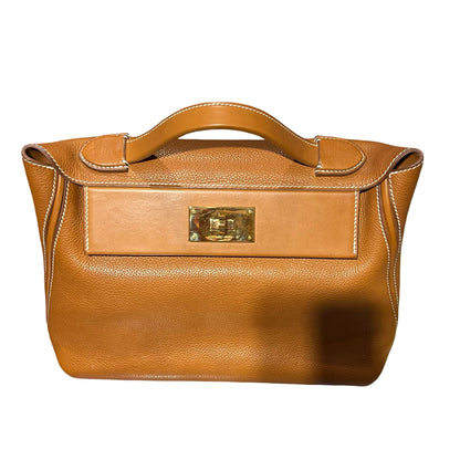 Used HERMÈS Clemence leather 24/24 29 馬鞍皮 Shoulder Bag GHW Gold