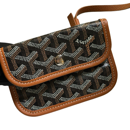 Used GOYARD Goyardine Hobo Tote Bag Black Brown