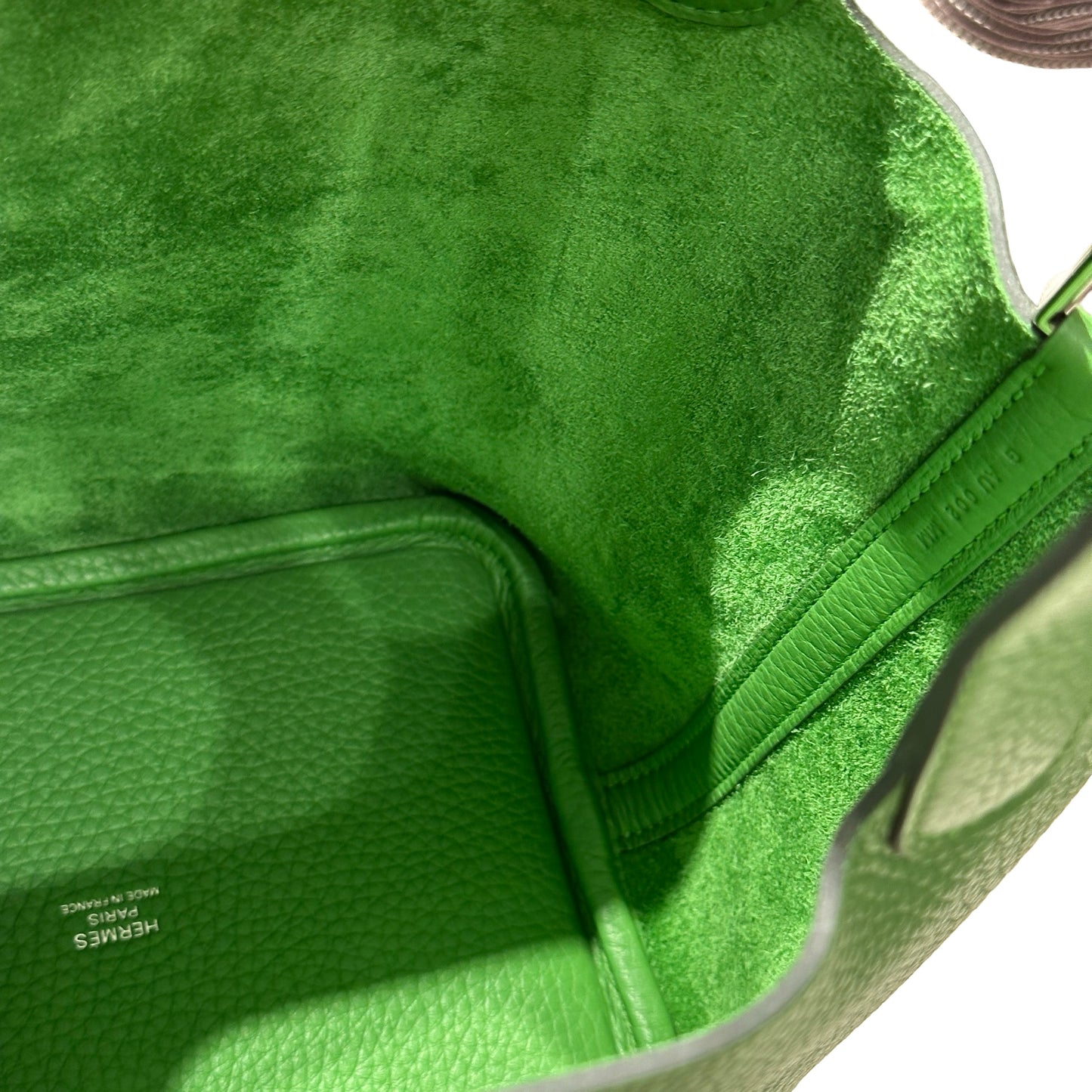 Brand New HERMES Clemence Picotin Lock Bucket Bag Green