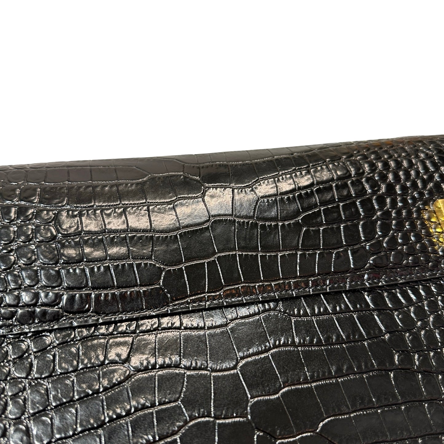 Used SAINT LAURENT Manhattan Medium Shoulder Bag Black GHW