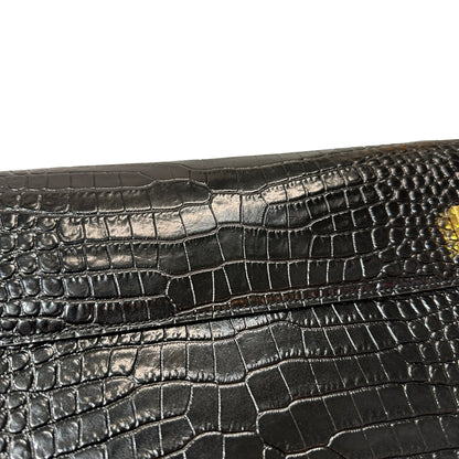 Used SAINT LAURENT Manhattan Medium Shoulder Bag Black GHW