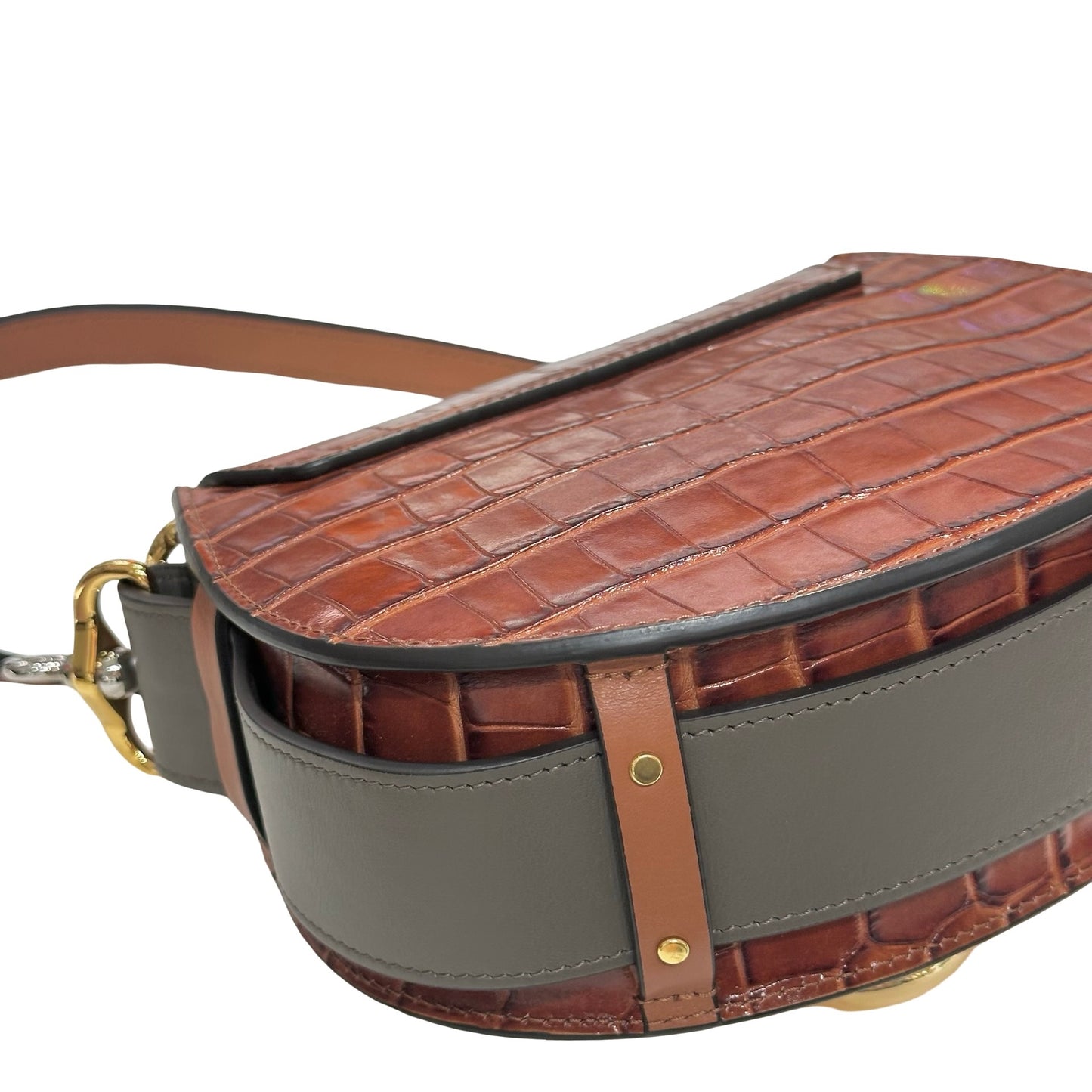 Used CHLOE Cross Body Bag Grey Brown